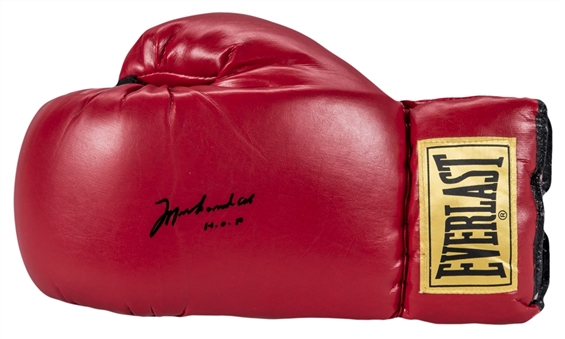 Muhammad Ali Autographed Red Everlast Boxing Glove (JSA)